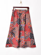 総柄 フレアスカート