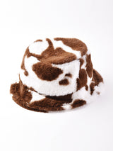 【2色展開】アニマル柄 フェイクファーバケットハット