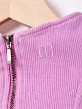 ハーフジップ 切り替えスウェット