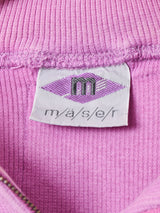 ハーフジップ 切り替えスウェット