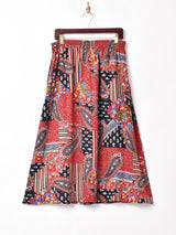 総柄 フレアスカート