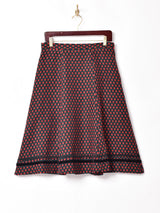 織り花柄 チロリアンスカート