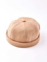 フェイクスエード ロールキャップ