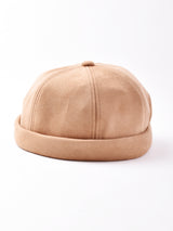 フェイクスエード ロールキャップ