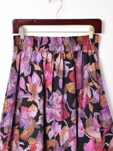 ウエストデザイン 花柄スカート