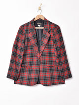 チェック テーラードジャケット