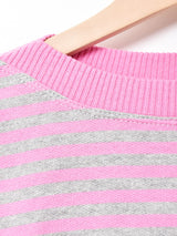 イタリア製 プリント ボーダ—スウェット