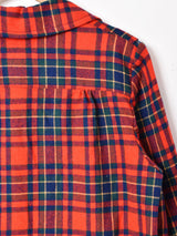 70’s チェック ウール オープンカラーシャツジャケット