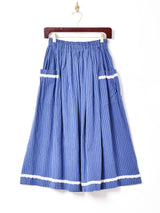 ストライプ フレアポケットスカート