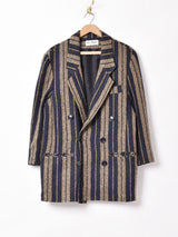 フランス製 ストライプ ダブルジャケット