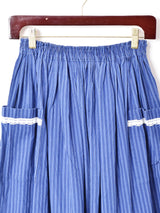 ストライプ フレアポケットスカート