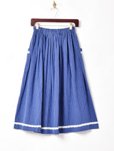 ストライプ フレアポケットスカート