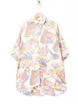 総柄 半袖シャツ