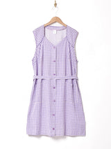 スリーブレス 総柄ワンピース