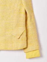 ノーカラー ツイードジャケット