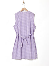 スリーブレス 総柄ワンピース