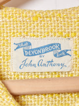 ノーカラー ツイードジャケット