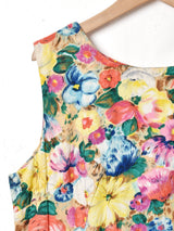 60's   花柄 スリーブレスワンピース
