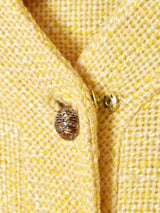 ノーカラー ツイードジャケット