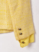 ノーカラー ツイードジャケット