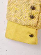 ノーカラー ツイードジャケット