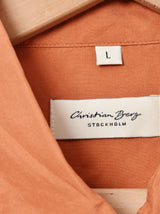 半袖シルクシャツ オレンジ