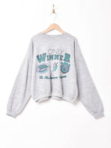 イタリア製 ショート丈プリントスウェット