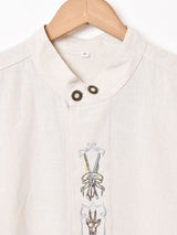 スタンドカラー チロリアンシャツ