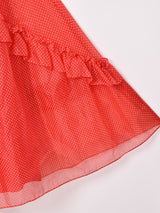 70's アメリカ製 GUNNESAX ドット柄 ロングドレス