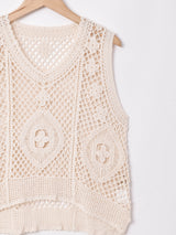 Elcaminoメッシュ ノースリーブトップス