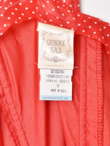 70's アメリカ製 GUNNESAX ドット柄 ロングドレス