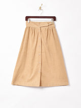 フロントボタン コーデュロイスカート