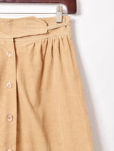 フロントボタン コーデュロイスカート