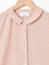 ストライプ 長袖 シャツワンピース