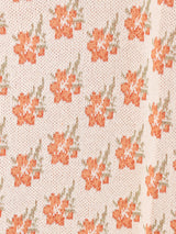 【2色展開】Meridianフラワーパターン 半袖ニットカーディガン