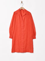 70's  アメリカ製 ダイヤ柄 長袖ワンピース