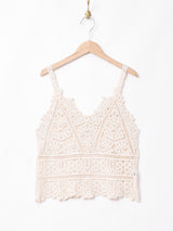 【3色展開】Meridianトライアングル  クロシェキャミソール