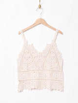 【3色展開】Meridianトライアングル  クロシェキャミソール