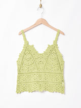 【3色展開】Meridianトライアングル  クロシェキャミソール