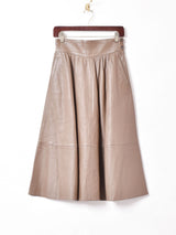 レザーフレアスカート