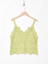 【3色展開】Meridianトライアングル  クロシェキャミソール