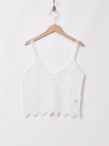 【2色展開】Meridianフラワーレース キャミソール