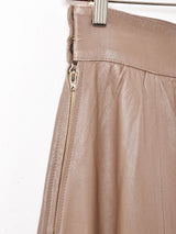 レザーフレアスカート