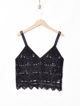 【2色展開】Meridianフラワーレース キャミソール