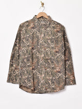 総柄 長袖シャツ