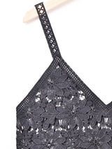 【2色展開】Meridianフラワーレース キャミソール