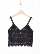 【2色展開】Meridianフラワーレース キャミソール