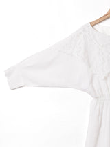 コットンレース ドルマンワンピース