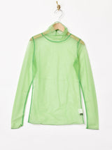 【3色展開】Meridian タートルネック 長袖 シアートップス