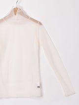 【3色展開】Meridian タートルネック 長袖 シアートップス